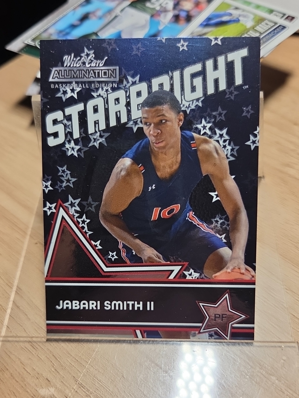 2022 Wildcard AluminAtion Starbright Trading Card - Jabari Smith II - Blue/Red